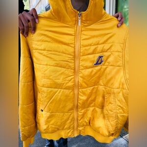 NBA Vintage Lakers zip up puff jacket